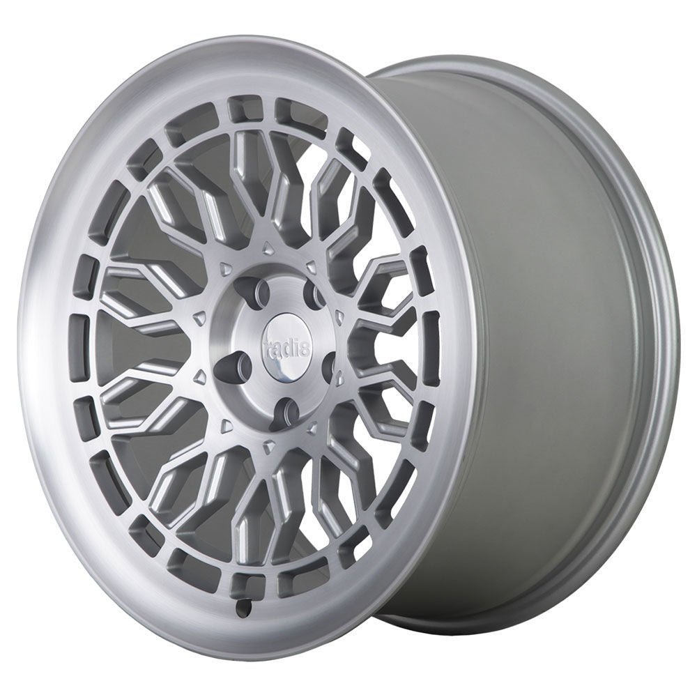 r8a10-silver-3_29f4ac00-c7f5-4dc2-93cb-9b91e950df58.jpg Radi8 r8a10 19x8.5 ET45 5x112 Matt Silver Machined Face - Image 1