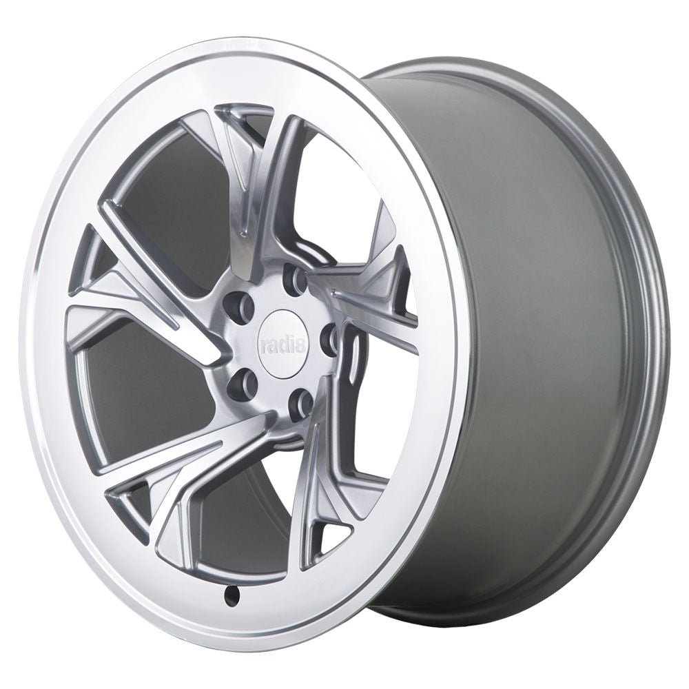 r8c5-silver-2_aa977e0d-b34c-4277-99ec-79ff6a5b23c8.jpg Radi8 r8c5 19x8.5 ET45 5x112 Matt Silver Machined Face - Image 1