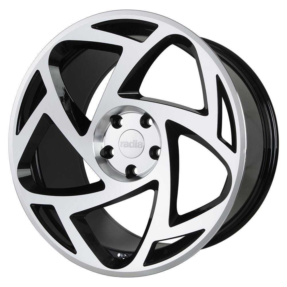 r8s5-black-machined-2_dd04dc26-0fbe-46e3-b947-dd94284ab6f1.jpg Radi8 r8s5 20x10 ET42 5x112 Gloss Black Machined Face - Image 1