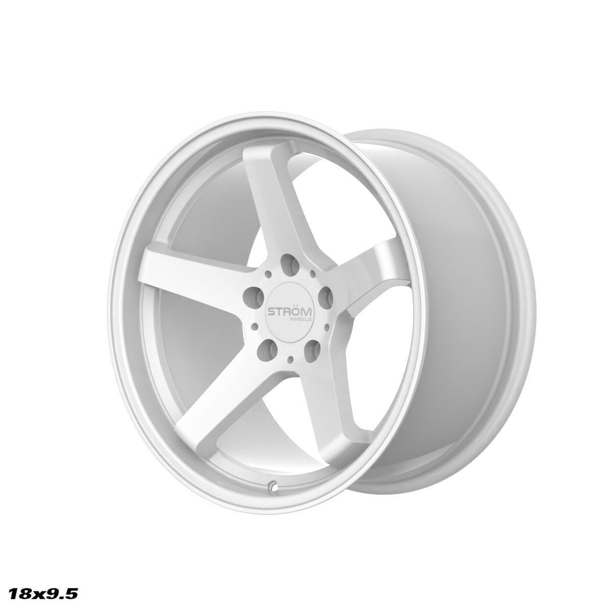 1895-gloss-white-1.jpg STROM DS-35 18x9.5 ET18 5x114.3 Gloss White - Image 1