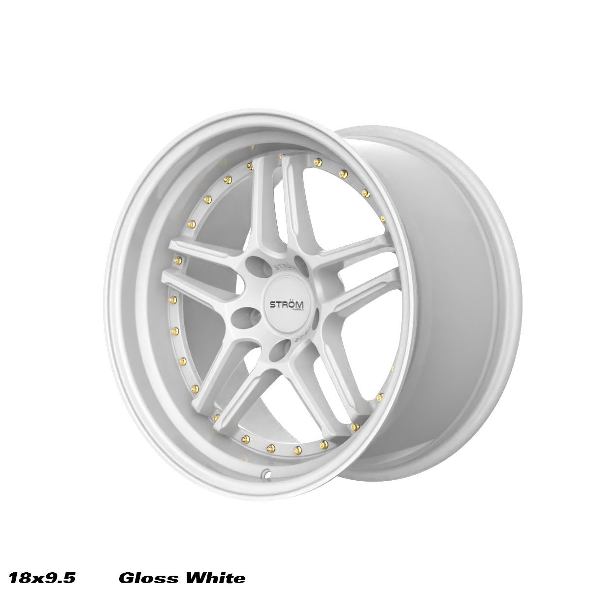 1895-gloss-white-1_83d1a402-67ef-4e66-8f90-5c3c43c7d398.jpg STROM DS-05 18x9.5 ET15 5x114.3 Gloss White - Image 1