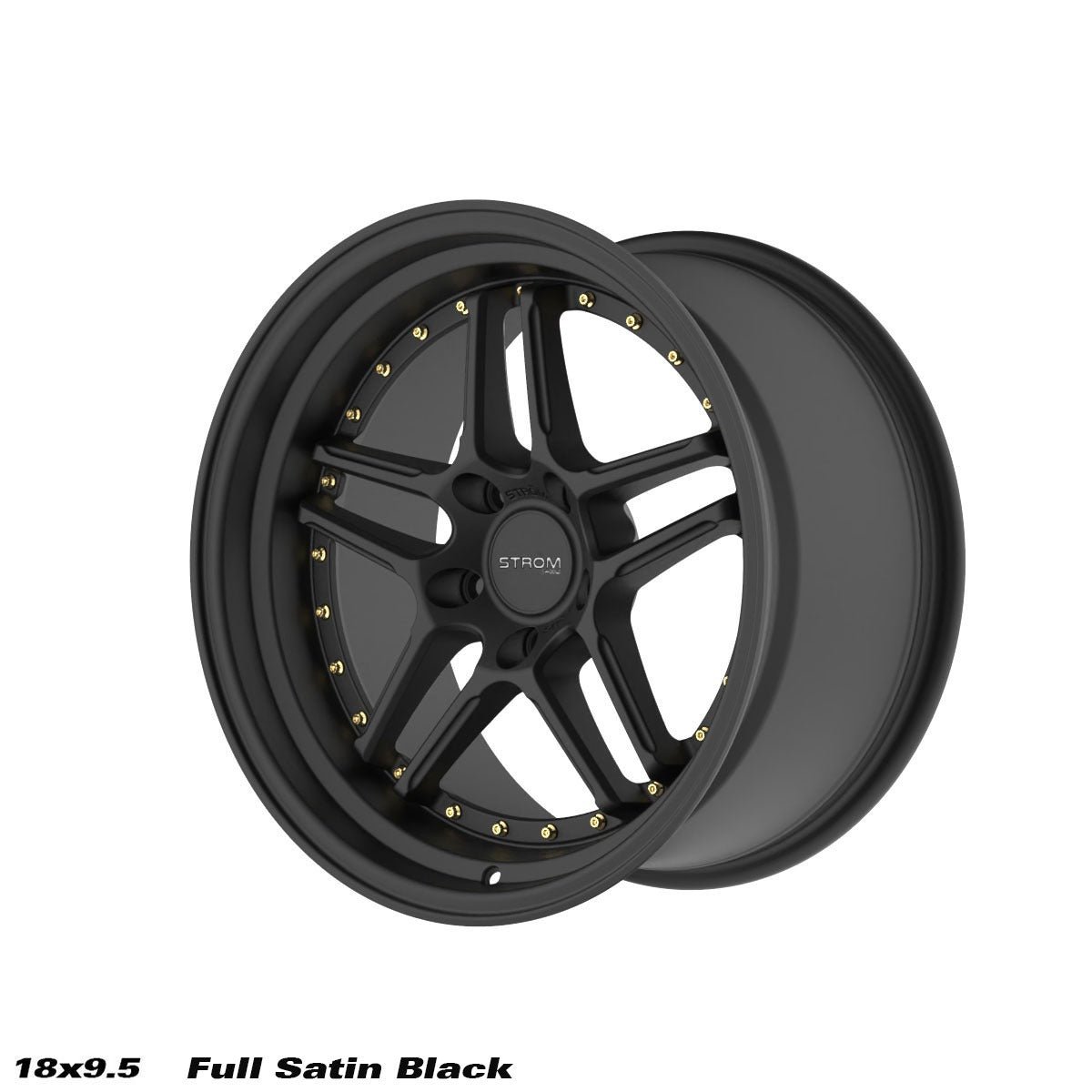 5e1da336-fa37-4f38-ad15-0517cd7c4e9d.jpg STROM DS-05 18x9.5 ET15 5x114.3 Full Satin Black - Image 1
