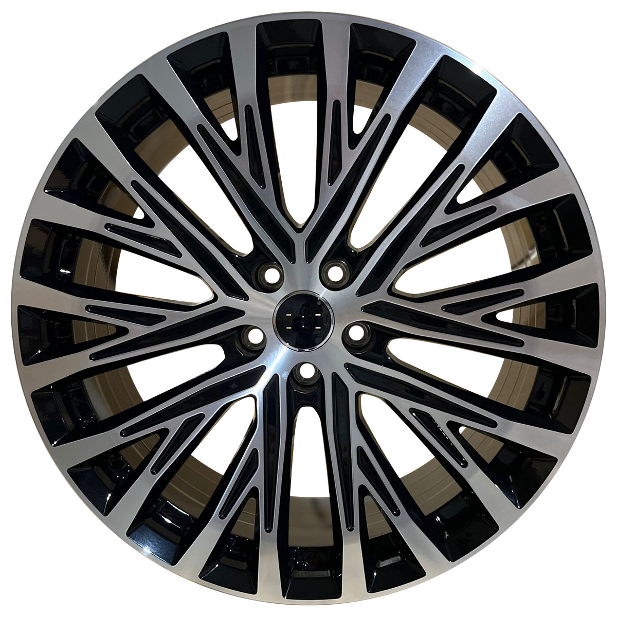 VAG31-BMF.png VAG31 20x9 ET35 5x112 Gloss Black Machined - Image 1