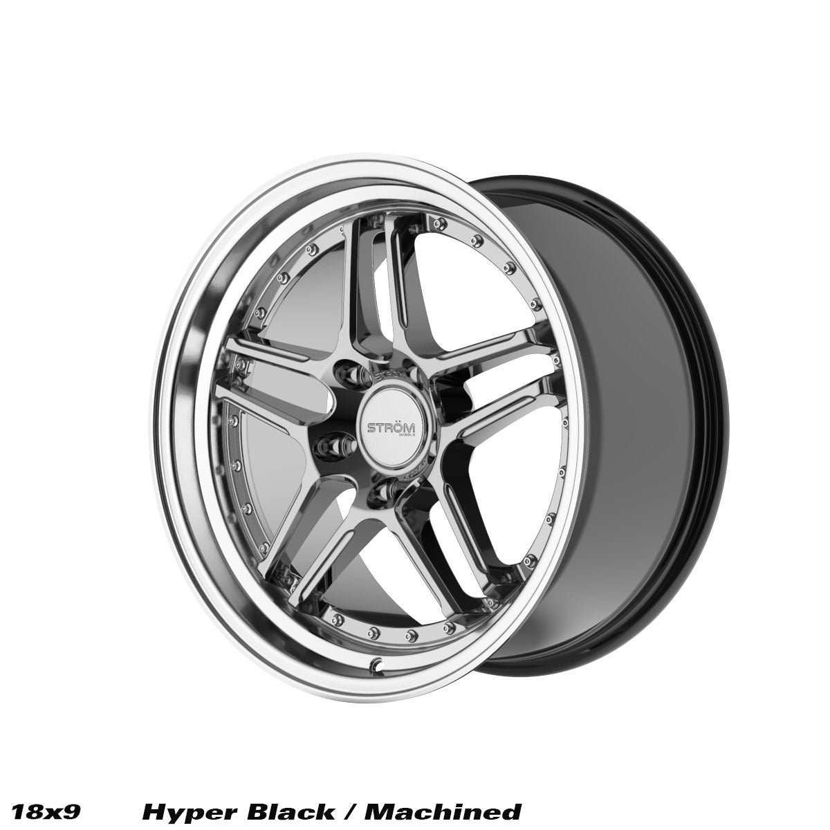 e7e978d2-ad12-4224-bbef-7f271184e293.jpg STROM DS-05 18x9 ET33 5x114.3 Hyper Black / Pol - Image 1