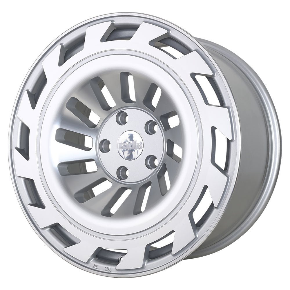 r8t12-silver-1.jpg Radi8 r8t12 18x9.5 ET42 5x112 Matt Silver Machined Face - Image 1