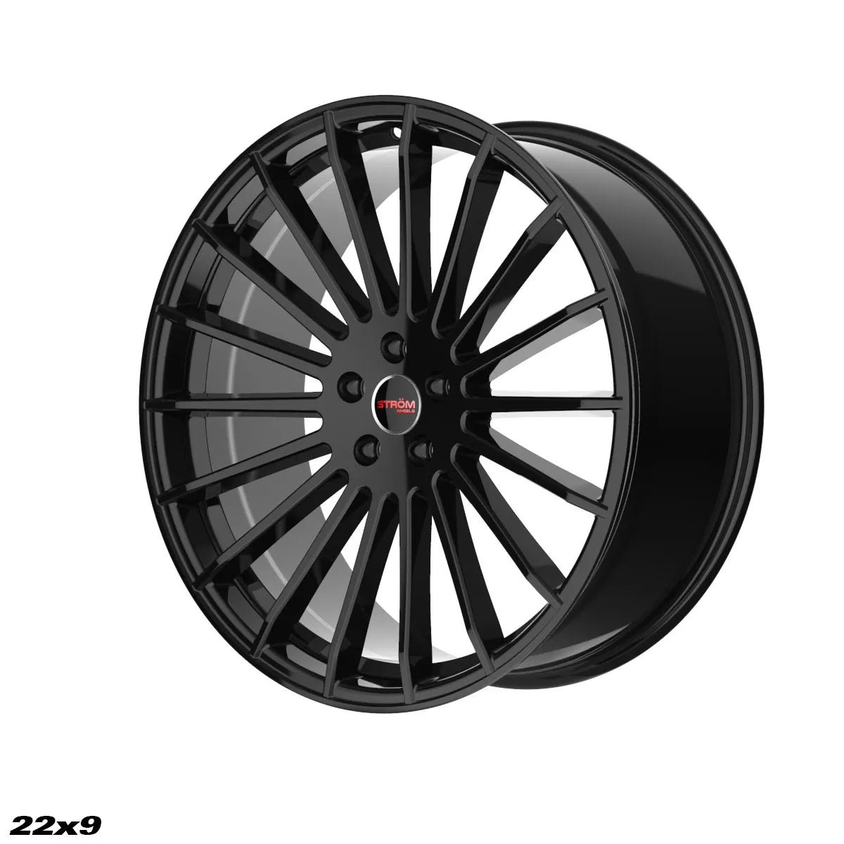 str4-2290-1.jpg STROM STR4 22x9 ET30 5x112 Gloss Black - Image 1