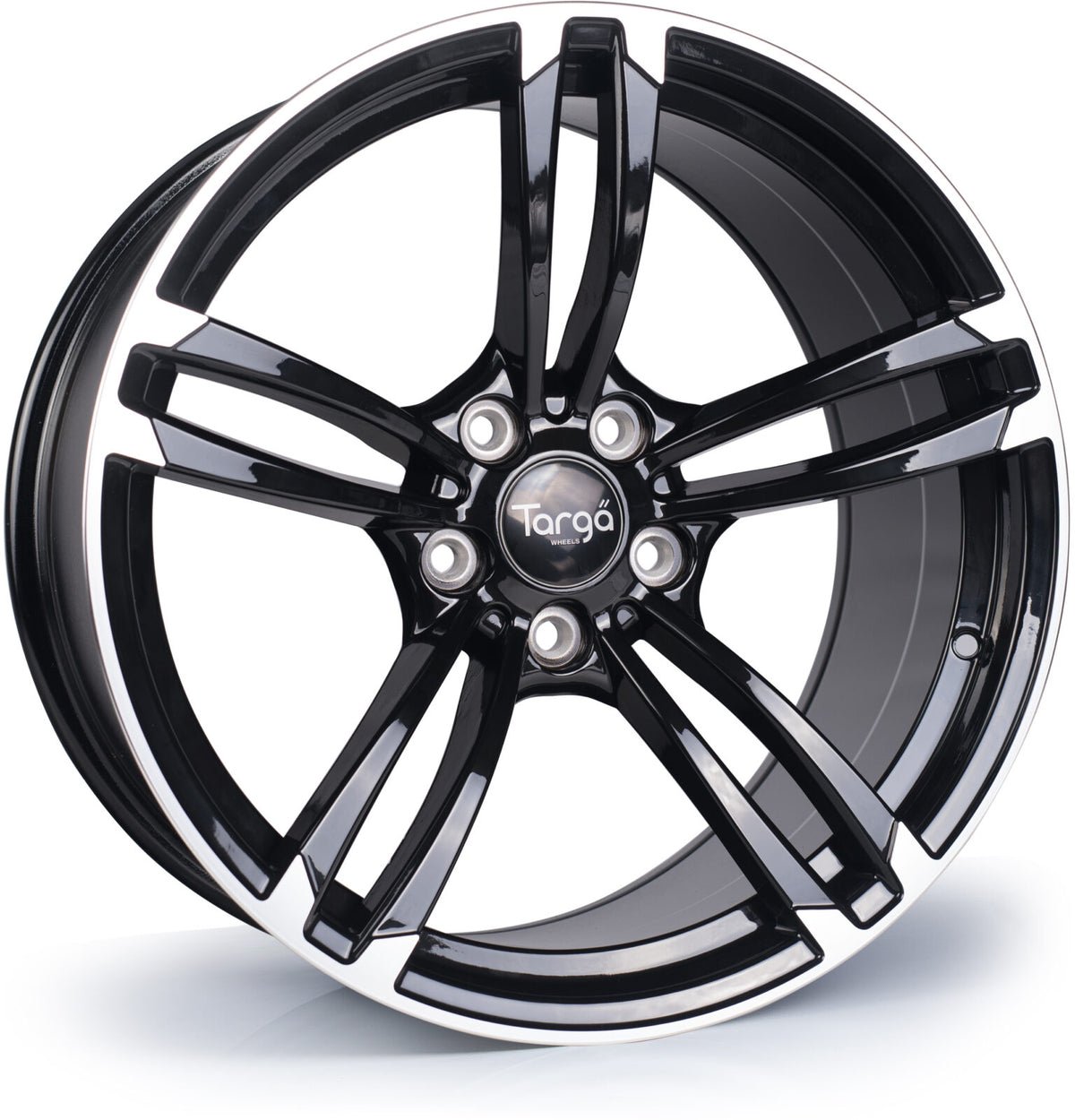 targa-tg1-gloss-black-polished-face_99d89a83-f0a8-4c21-8e6b-e44b918fd5bb.jpg Targa TG1 18x8 5x120 ET35 Gloss Black / Polished Face - Image 1