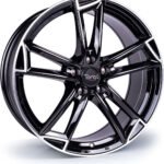 Targa TG3 20x9 5x120 ET40 Gloss Black / Polished Lip