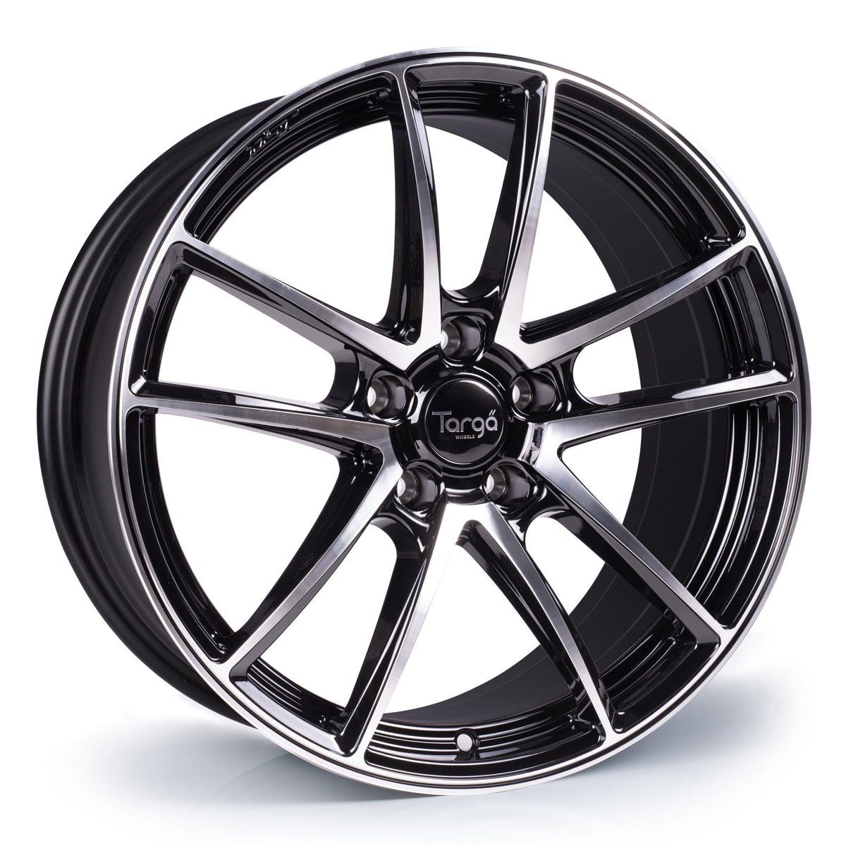 tg5-black-machined-face-scaled_cef361cb-dc47-4af5-9f59-53cfd8dde68e.jpg Targa TG5-FF 19x8 ET38 5x120 Gloss Black / Polished Face - Image 1