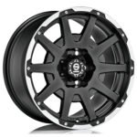 Sparco DAKAR 17x7.5 ET30 5x120 MATT BLACK LIP POLISHED+RIVETS