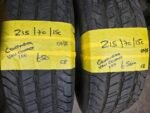 215 / 70 / 15 C  CONTINENTAL VAN CONTACT 100 TYRES  -  TWO AVAILABLE