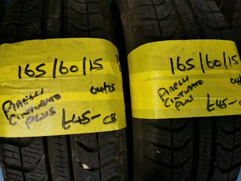 165 / 60 / 15 PIRELLI CINTURAT PLUS TYRES - TWO AVAILABLE