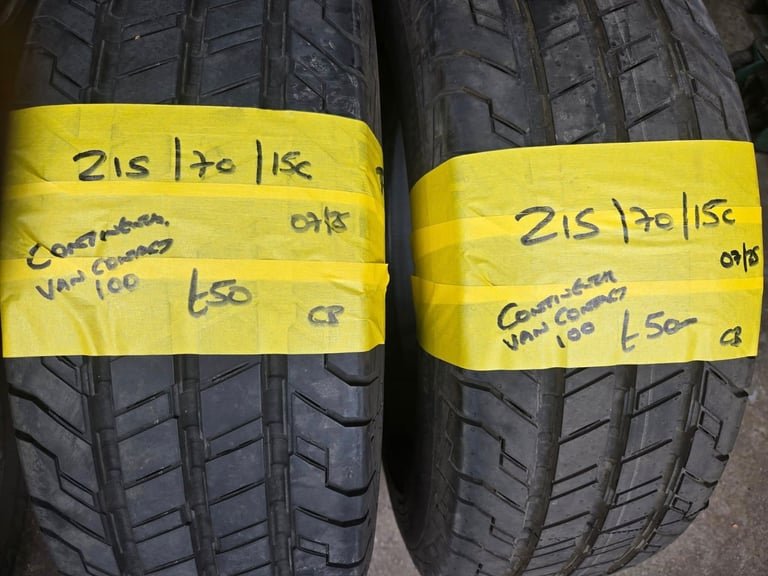 215 / 70 / 15 C CONTINENTAL VAN CONTACT 100 TYRES - TWO AVAILABLE