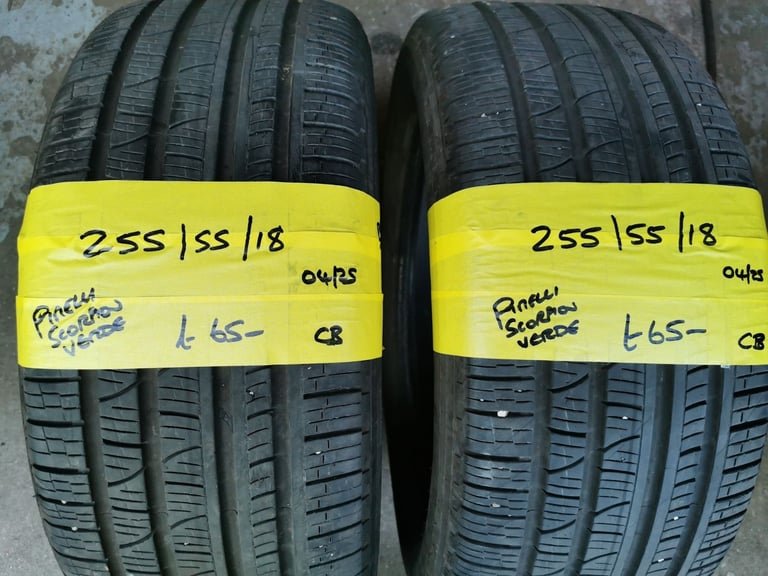 255 / 55 / 18 PIRELLI SCORPION VERDE TYRES - TWO AVAILABLE