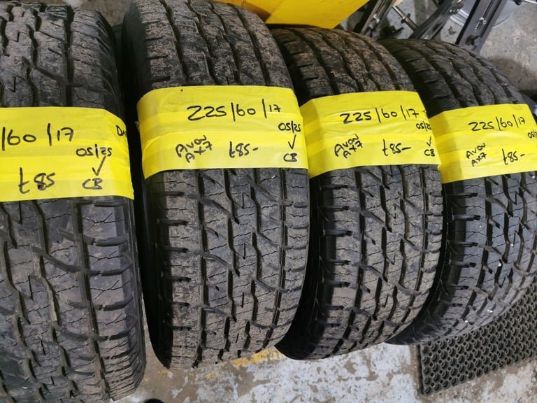 225 / 60 / 17 AVON AX7 TYRES - FOUR AVAILABLE