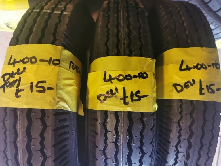 4.00 - 10 TYRES - THREE AVAILABLE
