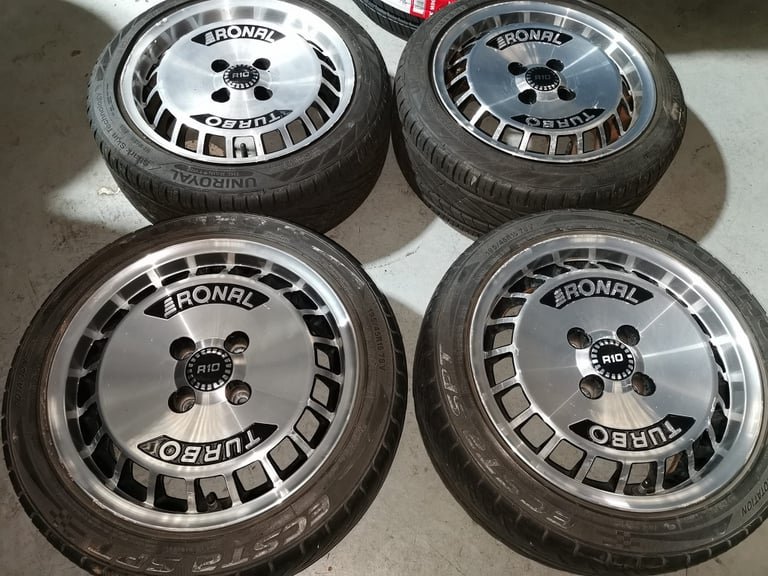 15" RONAL TURBO ALLOY WHEELS / TYRES - 4 X 100 FITMENT