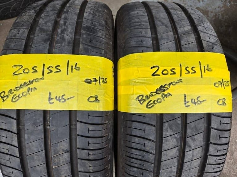 205 / 55 / 16 BRIDGESTONE ECOPIA TYRES - TWO AVAILABLE