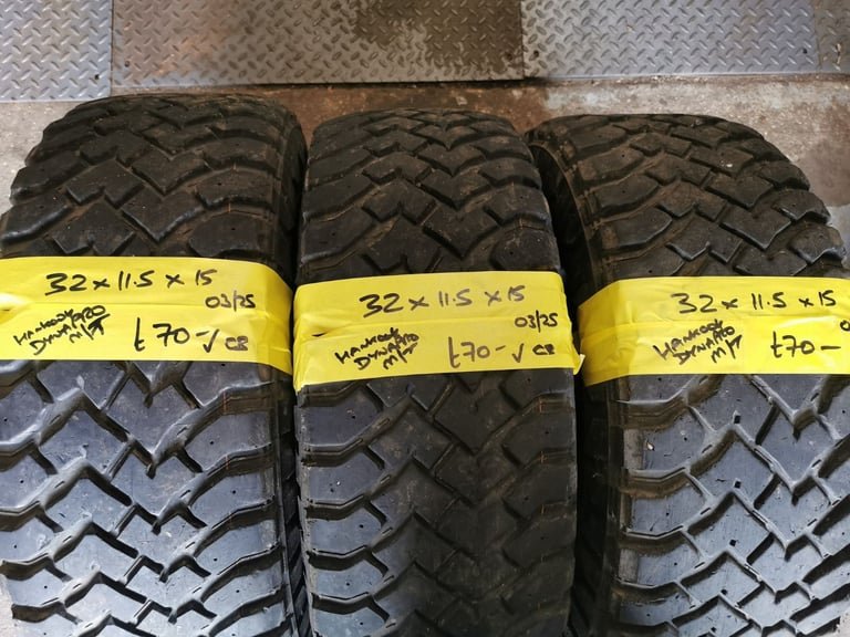 32 x 11.5 x 15" HANKOOK DYNAPRO MUD TERRAIN TYRES - THREE AVAILABLE