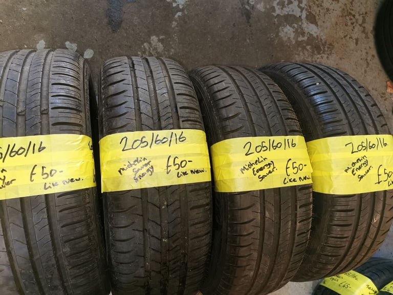 205 / 60 / 16 MICHELIN ENERGY SAVER TYRES - FOUR AVAILABLE