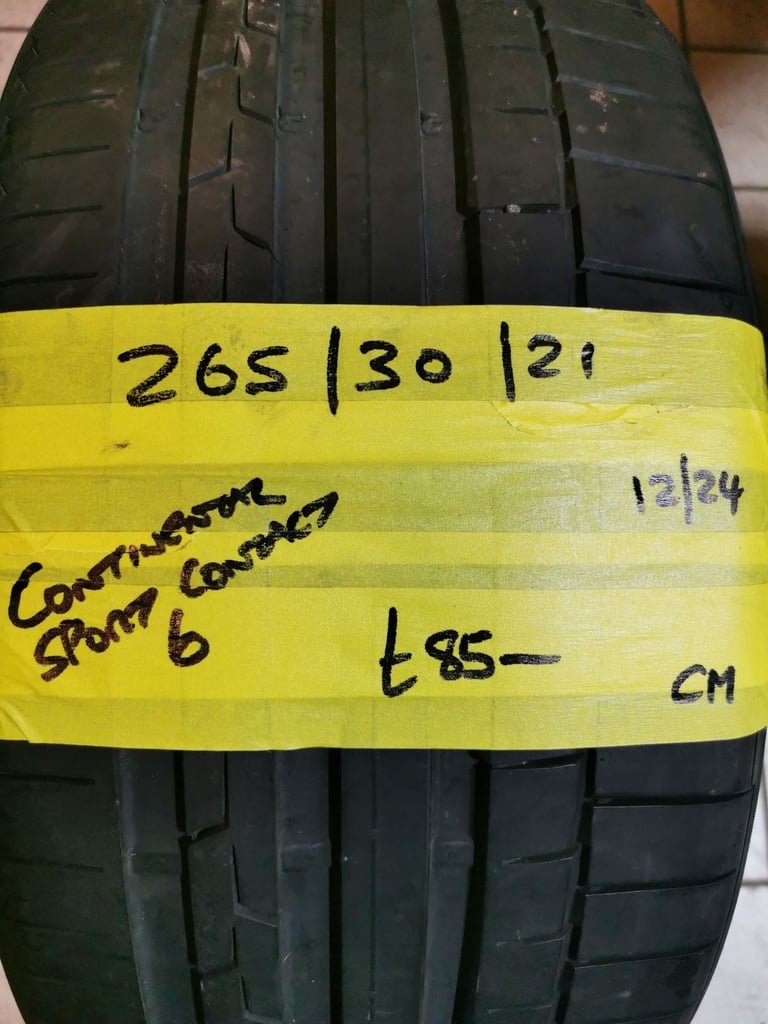 265 / 30 / 21 CONTINENTAL SPORT CONTACT 6 TYRE - FITTING AVAILABLE
