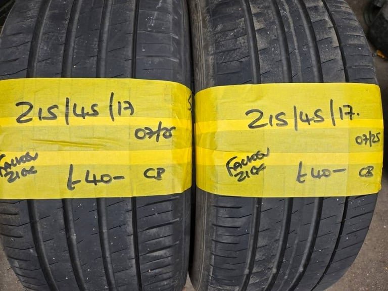 215 / 45 / 17 FALKEN ZIEX TYRES - TWO AVAILABLE