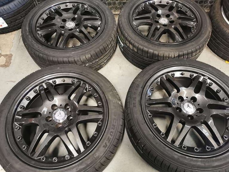18" MERCEDES BRABUS STYLE ALLOY WHEELS / NEW TYRES
