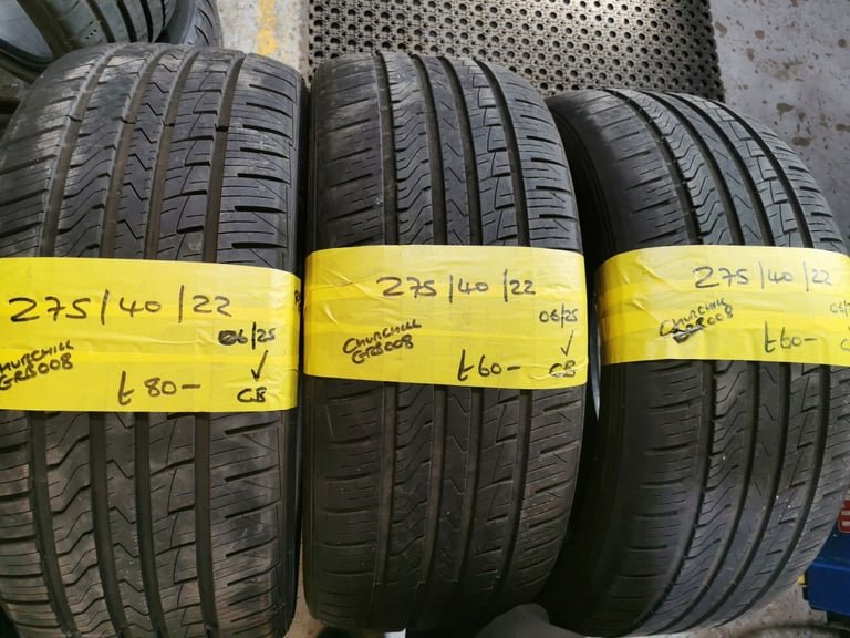 275 / 40 / 22 CHURCHILL GRB 008 TYRES - THREE AVAILABLE