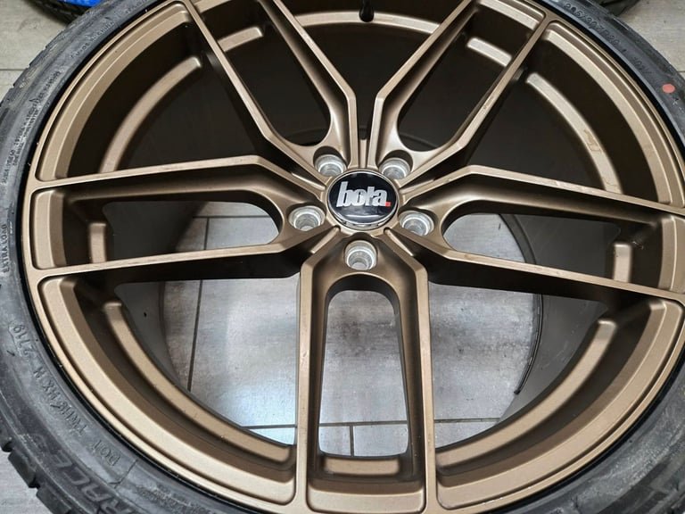 20" NEW BOLA B11 ALLOY WHEELS / TYRES NISSAN SKYLINE IN PERFORMANCE BRONZE 5 X 114.3 FITMENT