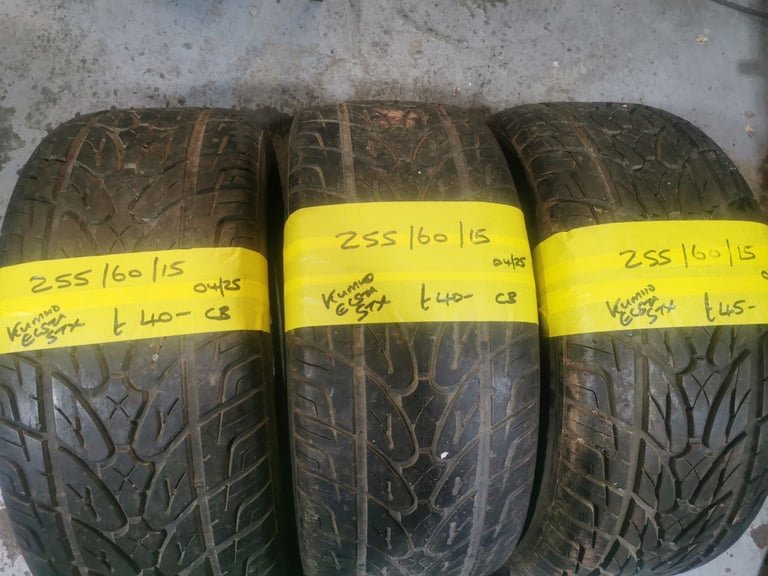255 / 60 / 15 KUMHO ECSTA STX TYRES - THREE AVAILABLE