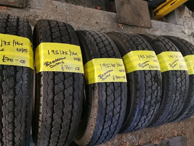 195 / 75 / 16C BRIDGESTONE DURAVIS TYRES - SIX AVAILABLE