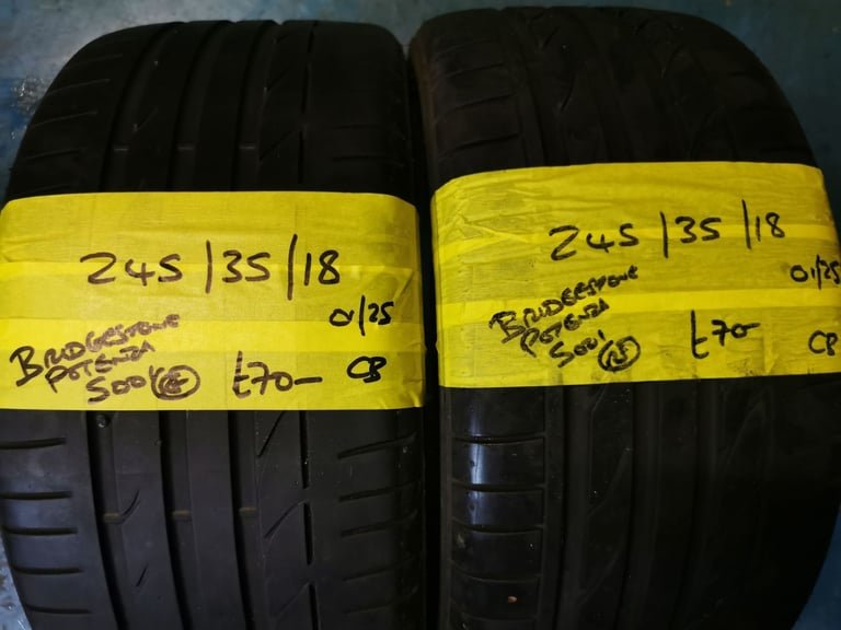 245 / 35 / 18 BRIDGESTONE POTENZA S001 RUNFLAT TYRES - TWO AVAILABLE