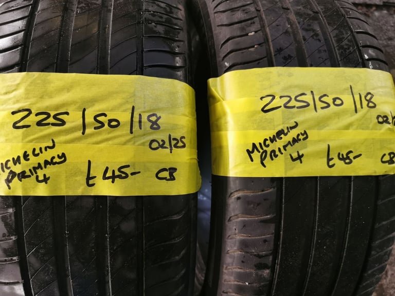225 / 50 / 18 MICHELIN PRIMACY 4 TYRES - TWO AVAILABLE