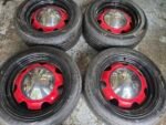 17" G P BANDED STEELS WITH MOON CENTRE CAPS  - 5 X 120 FITMENT  - VOLKSWAGEN T5 / T6 FITMENT