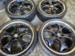 22" RANGE ROVER ALLOY WHEELS / TYRES - BLACK / POLISHED LIP