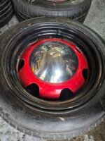 17" G P BANDED STEELS WITH MOON CENTRE CAPS  - 5 X 120 FITMENT  - VOLKSWAGEN T5 / T6 FITMENT - Image 3