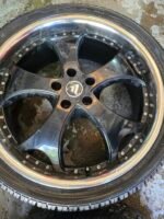22" RANGE ROVER ALLOY WHEELS / TYRES - BLACK / POLISHED LIP - Image 5