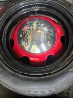 17" G P BANDED STEELS WITH MOON CENTRE CAPS  - 5 X 120 FITMENT  - VOLKSWAGEN T5 / T6 FITMENT - Image 5