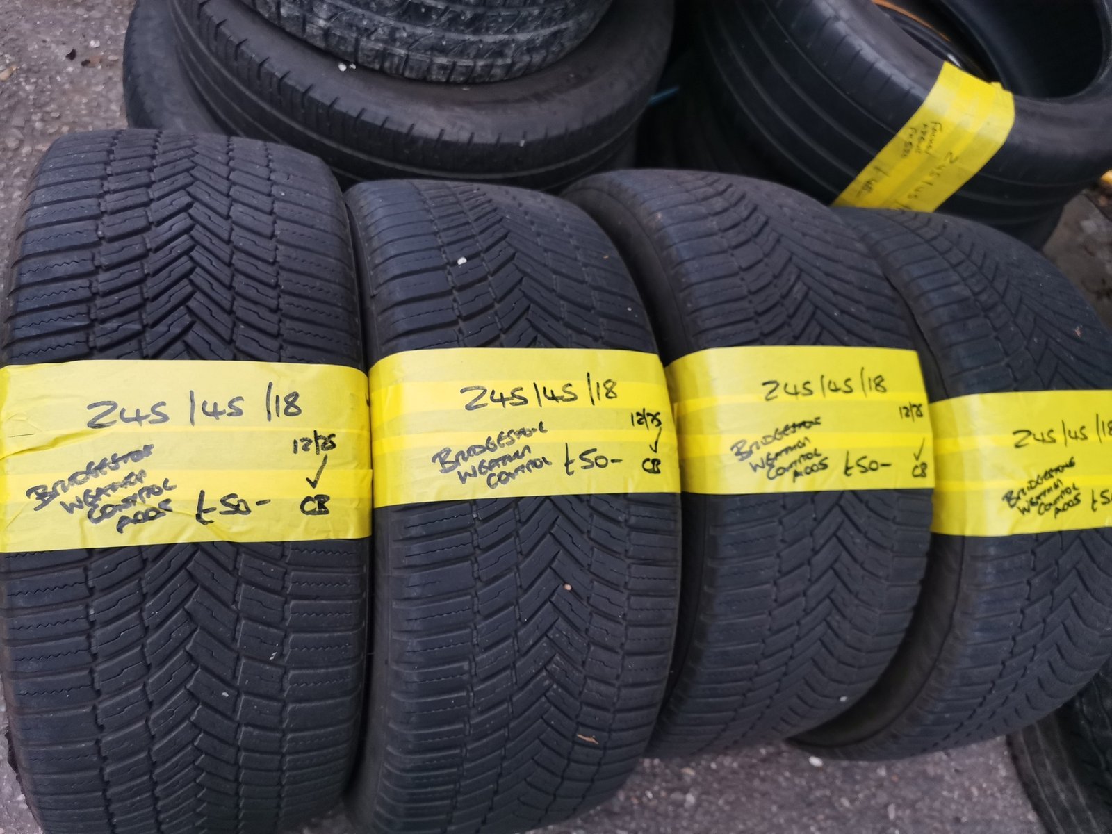 245-4518-bridgestone.jpg 245 / 45 / 18 BRIDGESTONE WEATHER CONTROL A005 TYRES - FOUR AVAILABLE - Image 1