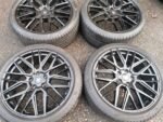 19" FOX RACING BMA S1 ALLOY WHEELS / TYRES -  GLOSS BLACK - AUDI / VOLKSWAGEN FITMENT